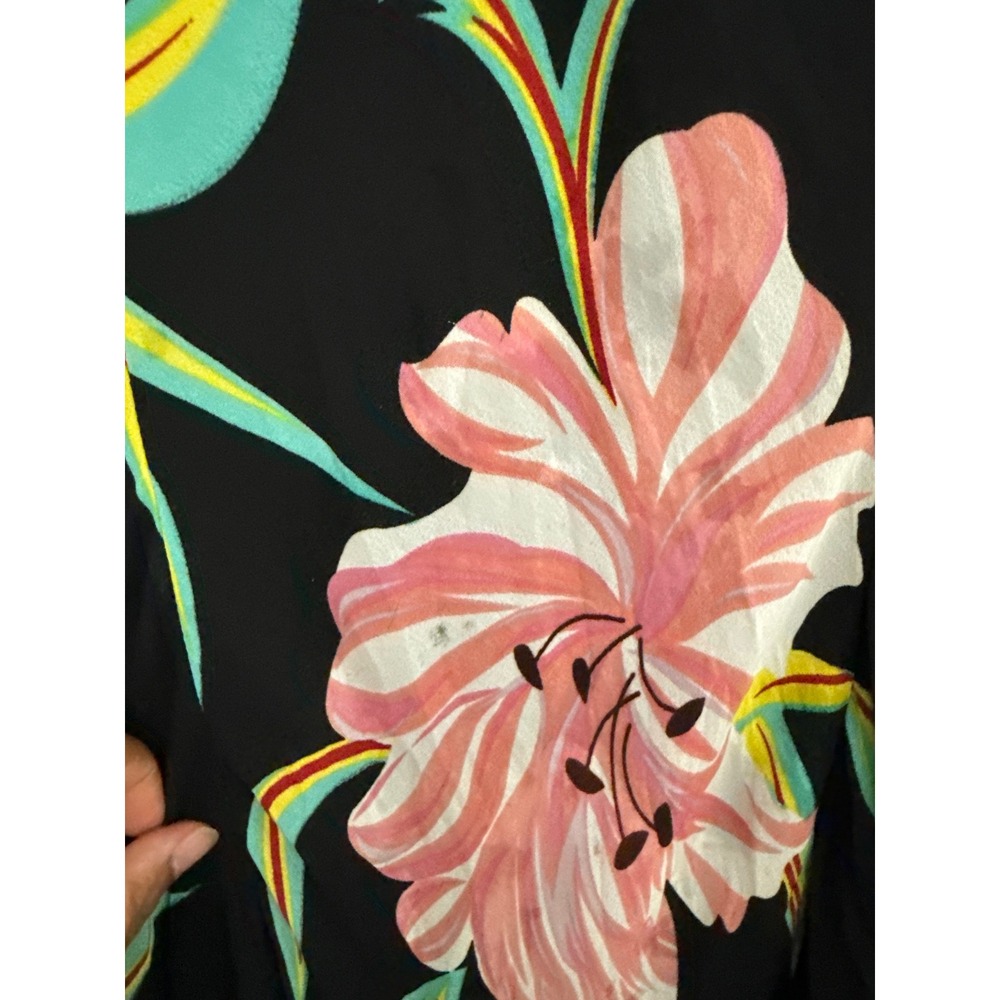 NWT Vintage Y2K Cobra Italia Tropical Floral Mesh Slip Dress IT 42 / US Small - Picture 4 of 5